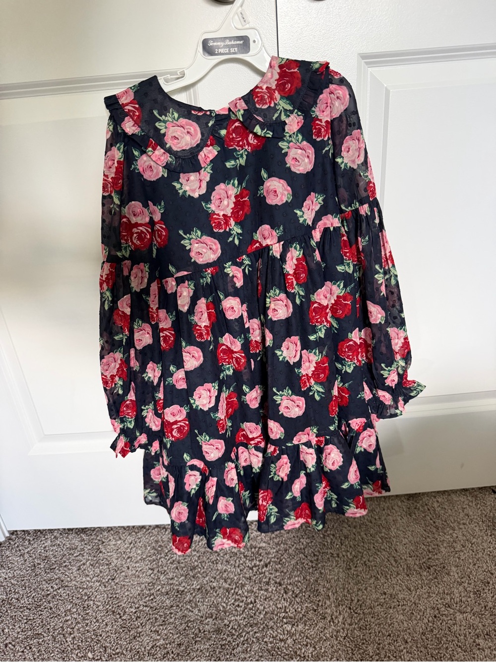 Janie and Jack Rose Dot Dress Size 10 EUC Retail $78